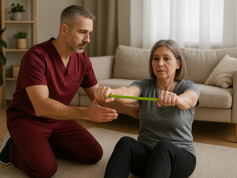 Samodzielne ćwiczenia rehabilitacyjne po COVID-19 w domu