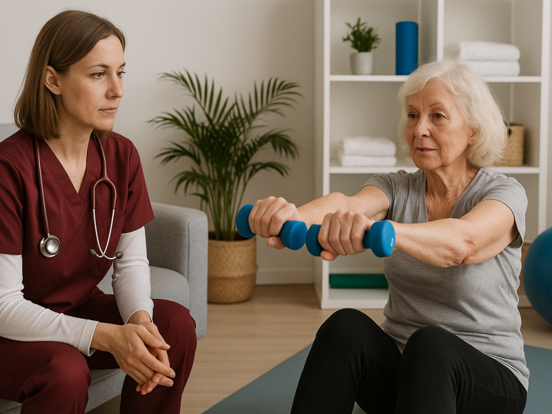 Osteoporoza: jak bezpiecznie ćwiczyć w domu i gabinecie