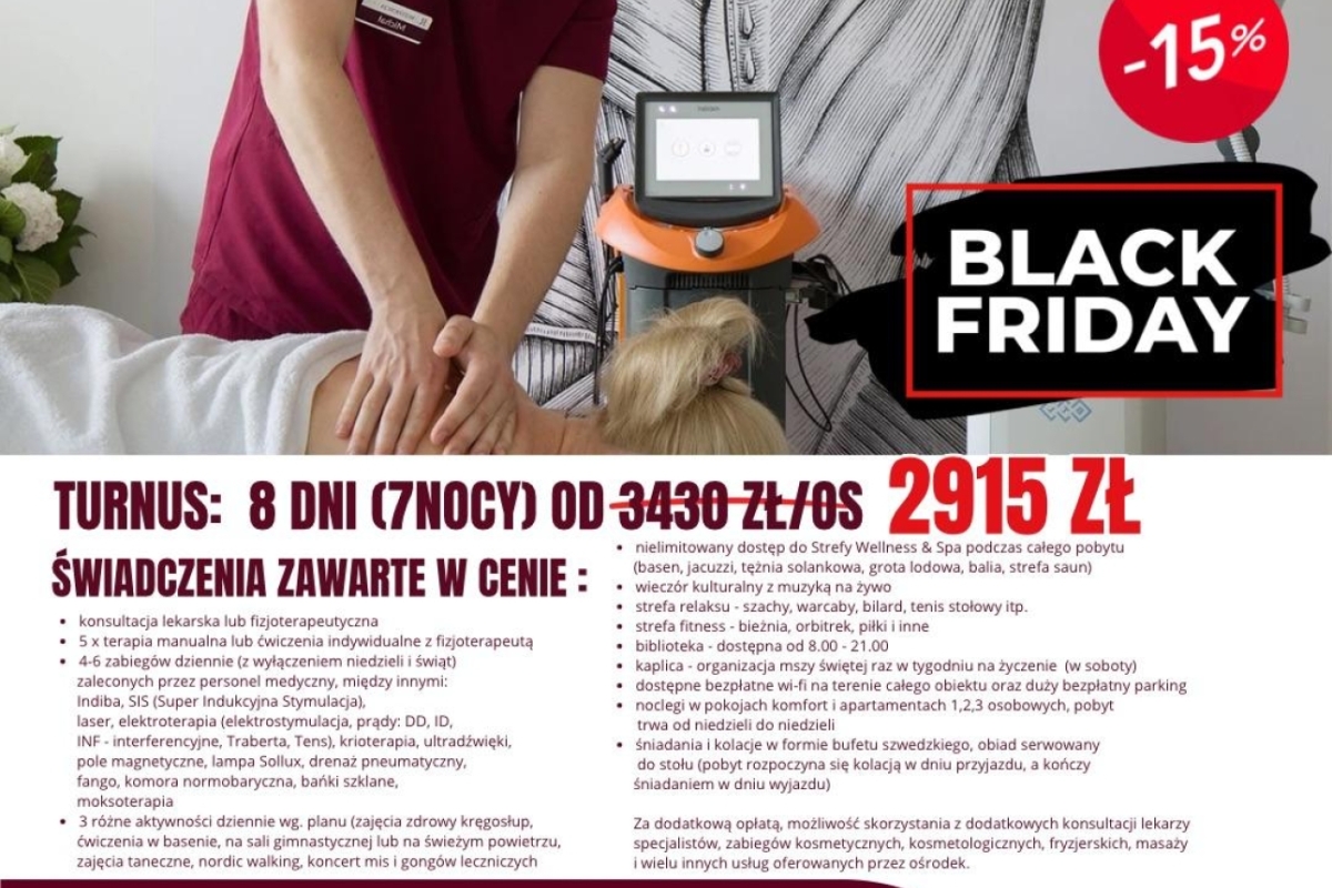 OFERTA PEŁNEGO TURNUSU REHABILITACYJNEGO - BLACK...