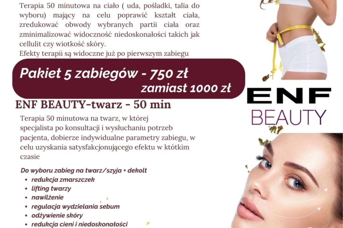 Promocja na zabiegi enf beauty